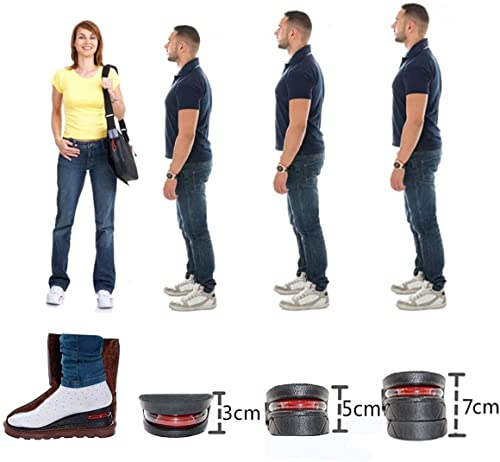 Image of 4 count (1 Pair) Layer Heightening Shoe Insole Adjustable Lift Insert Breathable Pad | Height Increase shoe Insoles | Invisible Boots Lift Insoles | Elevated Cushion Heel | For Men And Women