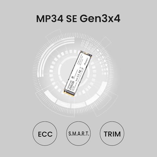 Image of MMOMENT SSD MP34 SE 256GB PCIe Gen3 NVMe M.2 2280 Internal Solid State Drive, Read Speed Up to 2100MB /s