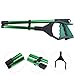HOODANCOS Magnetic Aluminum Alloy Trash Clamp Fetching Clip Non-Slip Garbage Picker Tool for Sanitation Cleanup Green Handle Industrial Waste Picker