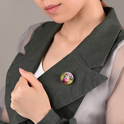 Image of U7 Brooches Jewelry for Women Men, Stainless Steel 18K Gold Plated Classic Feather /Flower /Tree of Life /Custom Photo /Breast Cancer Awareness Pink Ribbion Brooches and Pins for Wedding Dress or Party