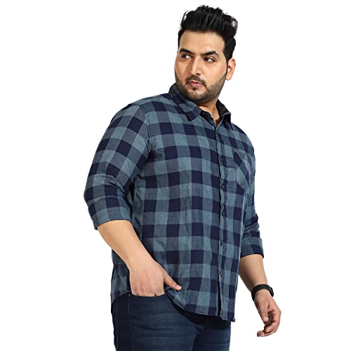 Image of CAHOOT Instafab Plus Men's Button Up Regular Fit Shirt for Casual Wear | Modern Clothing Shirt Crafted with Regular Sleeve, Comfort Fit & High-Performance for Everyday Wear