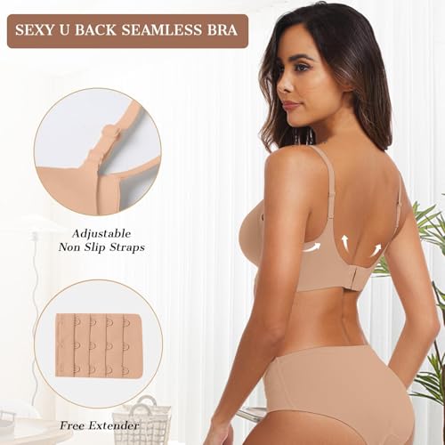 Image of OEAK Womens Wireless Jelly Bras Comfortable Push Up Bra No Underwire Gel Bra Full Support Lift Everyday Seamless Tshirt Bras