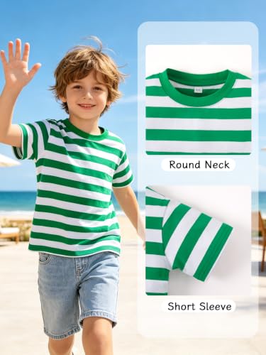 Image of Magic Park 6M-14Y Kid Striped T-Shirt Boys Cotton Tee Basic Top