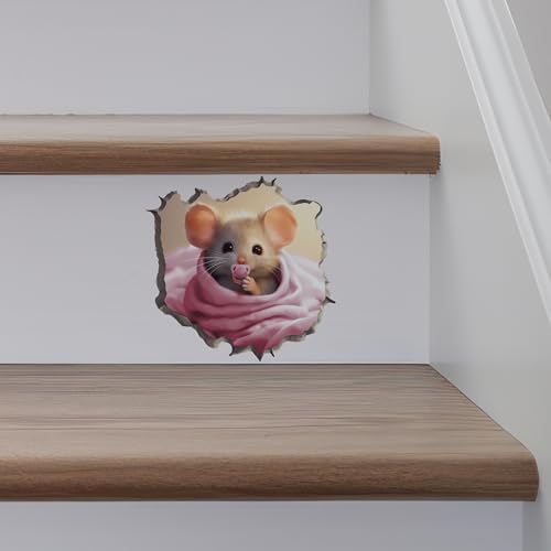 Vinilo decorativo 'It's a Girl Mouse' 5x5 pulgadas miniatura 5