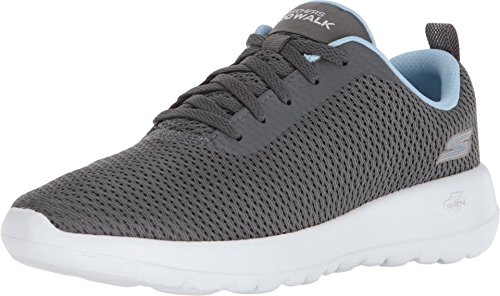 Image of Skechers Women's Go Walk Joy-Paradise Sneaker Gray /Blue 6.5 B(M) US