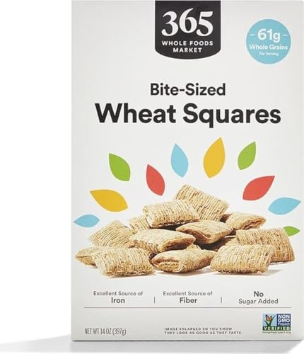 Image of 365 by Whole Foods Market, Bite Sized Wheat Squares Cereal, 14 Ounce