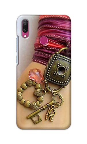 Image of Girl Hand with Keychain Hard Back Case Cover for Huawei Y9 (2019), JKM-LX1, JKM-LX2, JKM-LX3, JKM-AL00 /JKM-TL00 Back Cover -(J5) VNS2228