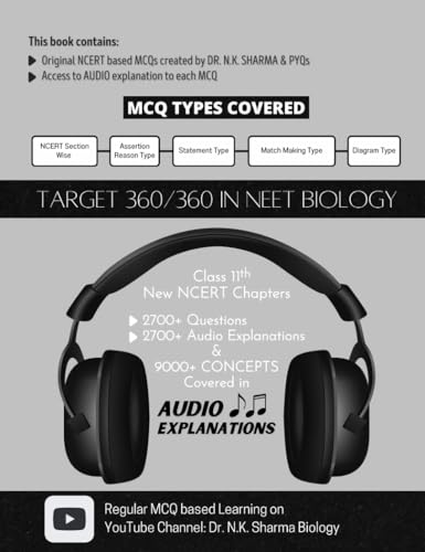 Image of NEETprep Masterclass in Biology Books for NEET (11th & 12th Combo) Preparation | by Dr. N.K. Sharma | 5600+ NCERT Based Questions with Audio /Text Solutions | NCERT Companion (Edition)