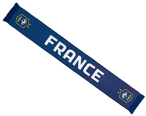 FFF - Bufanda para hombre, colección oficial de fútbol de Francia, azul, 140 x 20 cm