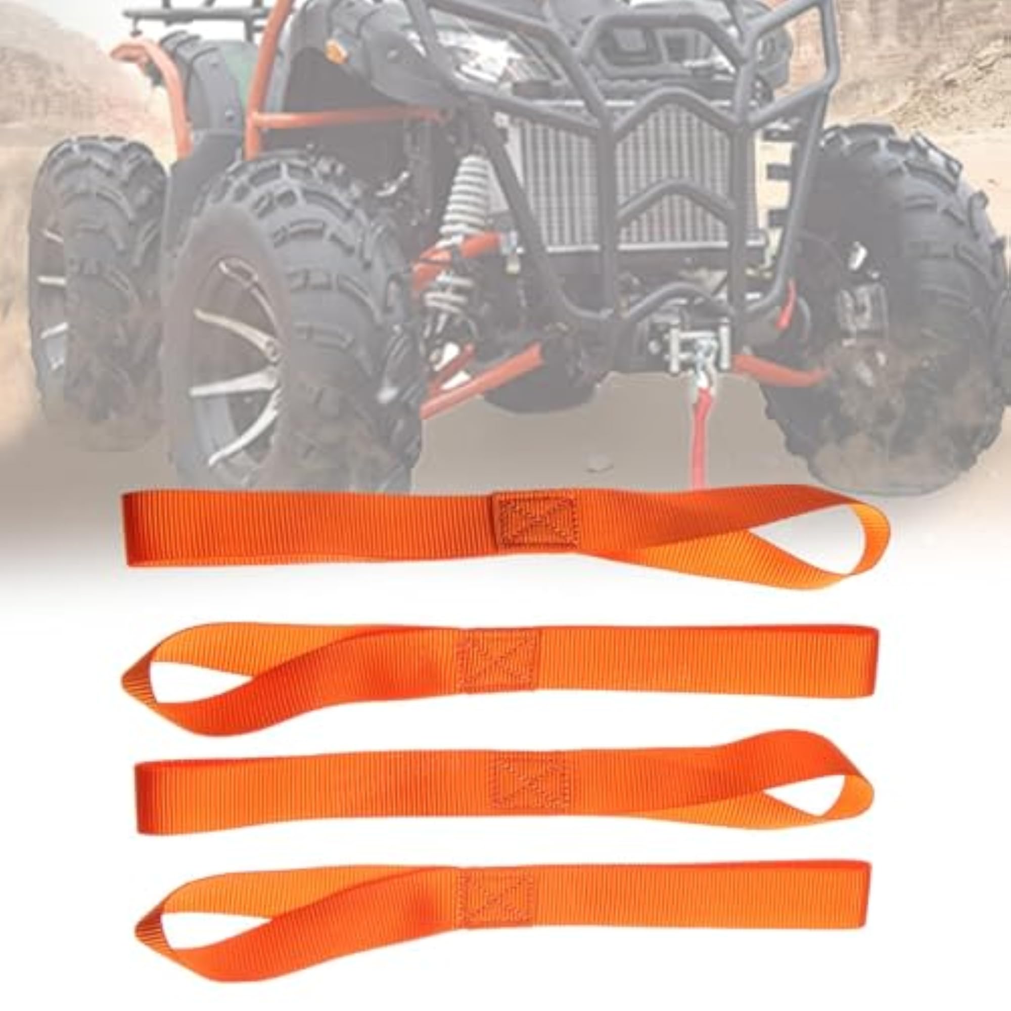 5Pcs Soft Loops High Strength Tie Down Loops Nylon Heavy Duty Orange