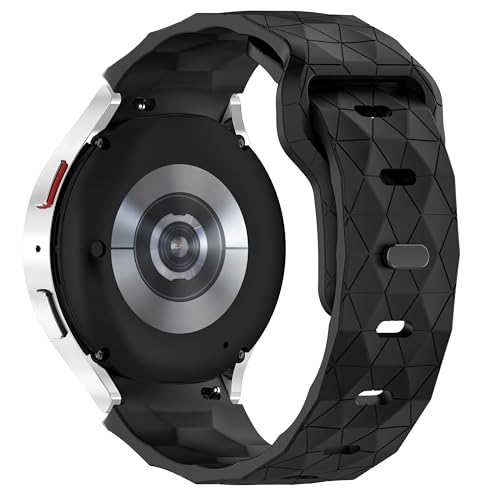 Image of WRIGSS Silicone Strap Compatible with Samsung Galaxy Watch 7 6 5 4 FE - No Gap Football Texture Band, Soft & Durable Replacement Wristband for 40mm 44mm Standard & Classic Models - Men & Women