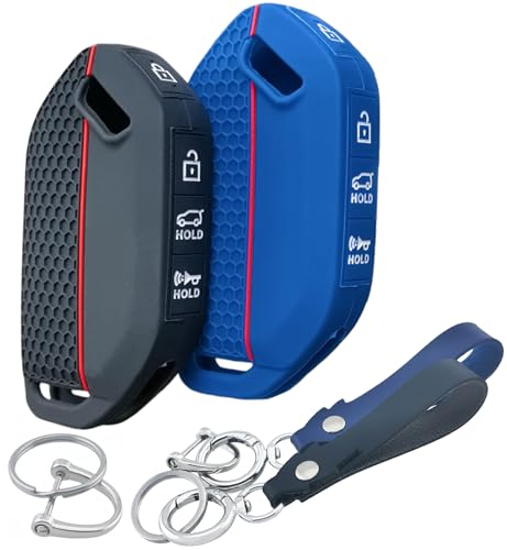 Porte-clés Kia Telluride étui silicone 5 boutons pour clés intelligentes 2023 2024
