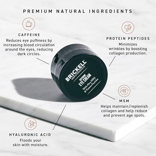 Best Eye Bag Cream for Men Over 50: 11 Products That Actually Work (According to Real Testing) 2 Brickell Men's Restoring Under Eye Cream for Men, Natural and Organic Anti Aging Eye Balm To Reduce Puffiness, Wrinkles, Dark Circles, Crows Feet and Under Eye Bags, 0.5 Ounce, Unscented