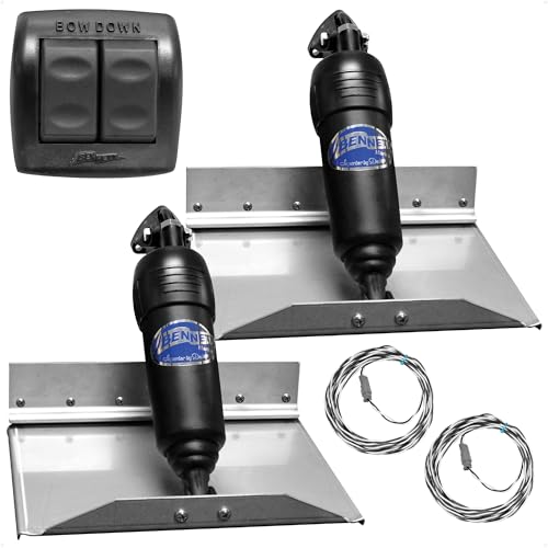 Image of Bennett Marine Electric Trim Tab System 12 inch x 9 inch, Complete Kit 12V