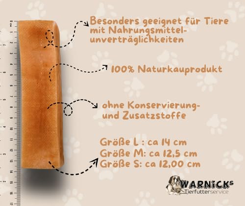 Warnick´s Hundesnack - Käsestangen als Hundeleckerli - 1 Stück in Größe S - Kaukäse für Hunde - KäsePower aus Milch