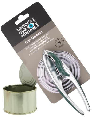 Premium 2-in-1 Manual Can Opener, Taylors Eye Witness, Easy to Use Tin Opener