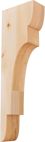 Miniatura 46 de Ekena Millwork COR04X12X12NEB00RWR 4 pulgadas de ancho x 12 pulgadas de profundidad x 12 pulgadas de alto New Brighton Rough Sawn Corbel, cedro rojo