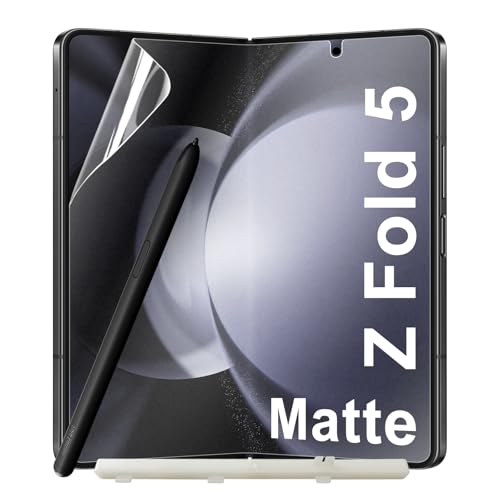 JEHOO 2 Pack for Samsung Galaxy Z Fold 5 Matte Anti-Glare Screen Protector Flexible TPU Film Not Glass Support Facial Recognition Scratch Resistant Anti-Reflective Matte Protection Film