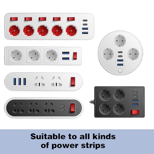 8 PCS Power Strip Holder, Soporte Auto Adherible para Regletas, Montaje sin Perforación para Oficina y Hogar miniatura 6