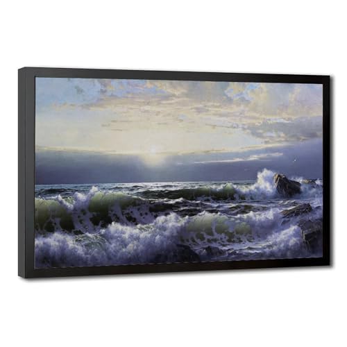 Impression sur toile Off Conanicut Newport tableau decoration murale bureau William Trost Richards