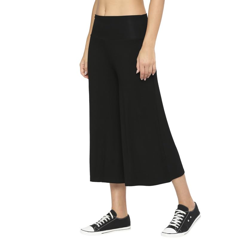 Image of Women's Viscose Calf-Length Palazzo Pants