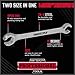 4-Piece Flare Nut Wrench Set - SAE Brake Line Wrench 1/4, 5/16, 3/8, 7/16, 1/2, 9/16, 5/8, 11/16-inch, Professional Offset Heads, Portable Organizer Pouch Included