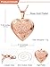 U7 Charm Necklace Flower/Cross Pattern Platinum/Rose Gold/14K Gold Plated Locket Pendant with 22 Inches Chain, 4 Styles (B.Rose Gold Flower Pattern(Personalized))