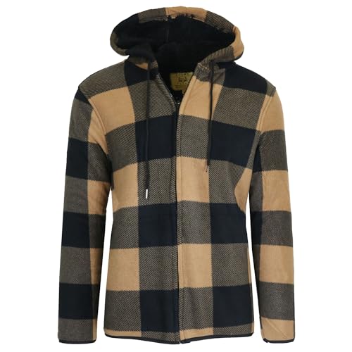 Galaxy by Harvic Mens Modern & Regular Fit Heavyweight Sherpa Fleece Lined Hoodie (S-2XL)