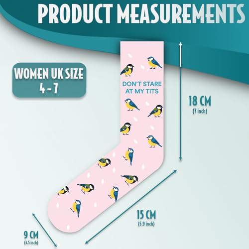 SC Products Bird Watching Funny Socks Rude Gifts for Women | Cotton Size 4-7 Naughty Novelty Socks Joke Presents for Her | Funny Secret Santa Gifts For Women Inappropriate Gift for Her for Christmas - Image 2