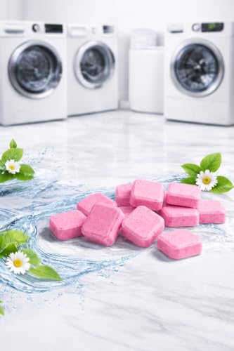 Image of Washing Machine Cleaner Tablets (18 Tablets) | Drum & Pipe Deep Cleaner | Pink Scent | Removes Odour, Limescale & Residue | For Front Load & Top Load Fully Automatic Washing Machines