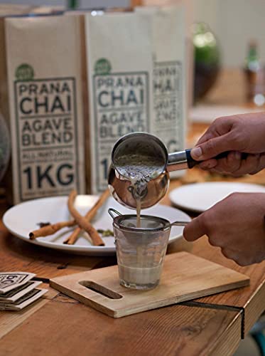Prana Chai Agave Vegan Friendly Blend + Fine Mesh Strainer Bundle #TOP3