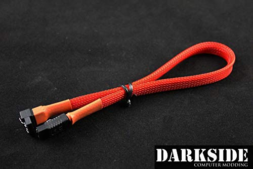 Cable de datos SATA 3.0 30cm con conector 180° a 90° rojo miniatura 2