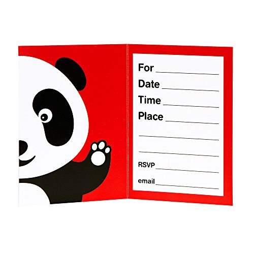 Panda inviti di compleanno, 8 ct
