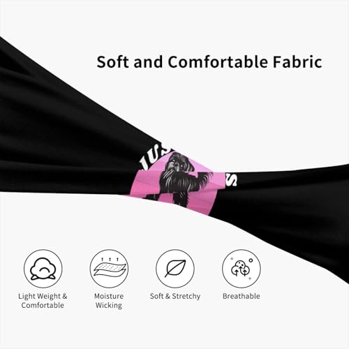 Just A Girls Who Loves Maltese Dog Adjustable Sports Headband Moisture Wicking Sweatband for Running Workout 6