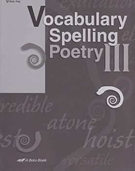 Paperback A beka Abeka Teacher Key for Quizzes Vocabulary Spelling Poetry III 2001 Book