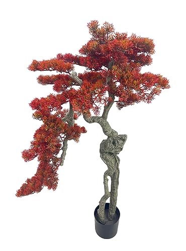 AfanD 3.5ft(43in) AfanD Artificial Bonsai Tree Juniper Faux Plants Indoor Big Fake Plants Decor with Ceramic Pots for Home Table Office Desk Bathroom Shelf Bedroom Living Room Farmhouse Decorations