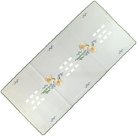 Funke Linen Daffodils Square Doily Made in Germany