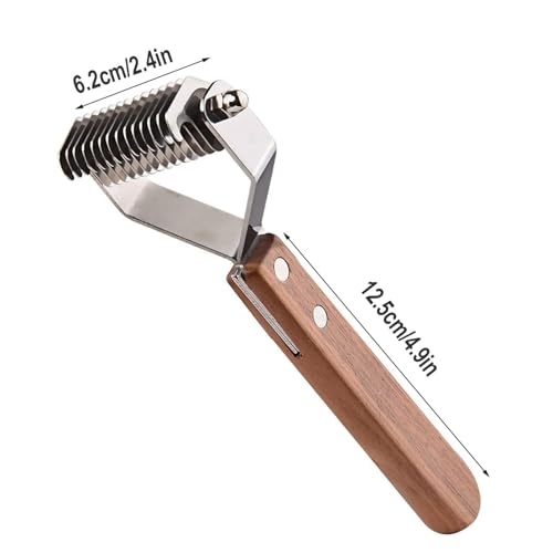 Coat King Harke für Haustiere, 14 Klingen, professioneller Haustier-Entfilzungskamm, Fellpflege, Abisolierwerkzeug für Hunde und Katzen, 6,2 cm, 1 Stück