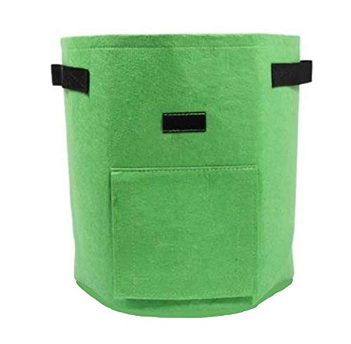 Grow Bags 5 Gallon-Grow Bags Green-5 Gallon Growing Bags-Growing Bags 5 Gallon-Grow Bags with Window-Grow Bags with Handles-Green Grow Bags-Grow Bags 5gallon Army Green-(Green, 1)