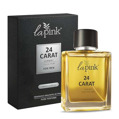 La Pink 24 Carat Luxury Perfume for Men 100ml | French Premium Pure Perfume | Citrus & Woody Notes | Long-Lasting 12+ Hours | Suitable for Every Occasion