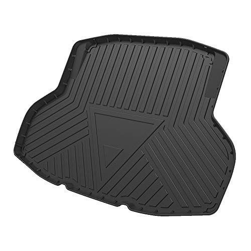 Cqlights Civic Cargo Liner for 2016-2020 2022 Honda Civic Sedan Trunk Liner Tray Heavy Duty Rubber Rear Cargo Area Mat Waterproof Protector Floor Mat Black