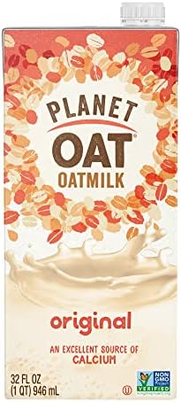 Planet Oat Oatmilk Without Lactose or Dairy NonGMO, Original, 32 Fl Oz (Pack of 6)