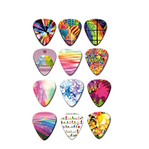 WGOEODI 12 PCS médiators, Guitare Acoustique Folk Shrapnel celluloïd Nylon Impression Couleur Choix Accessoires d… - Les Beatles, Paul McCartney, John Lennon, RIngo Starr, George Harrison WGOEODI 12 PCS médiators, Guitare Acoustique Folk Shrapnel celluloïd Nylon Impression Couleur Choix Accessoires d… – Image 3