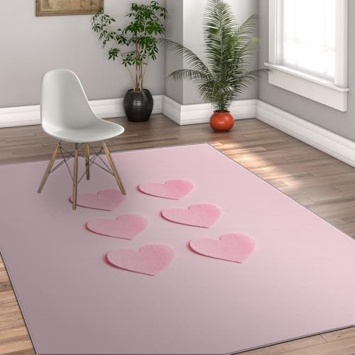 Tapis de salon rose 180x240cm idéal pour une chambre cocooning - 2