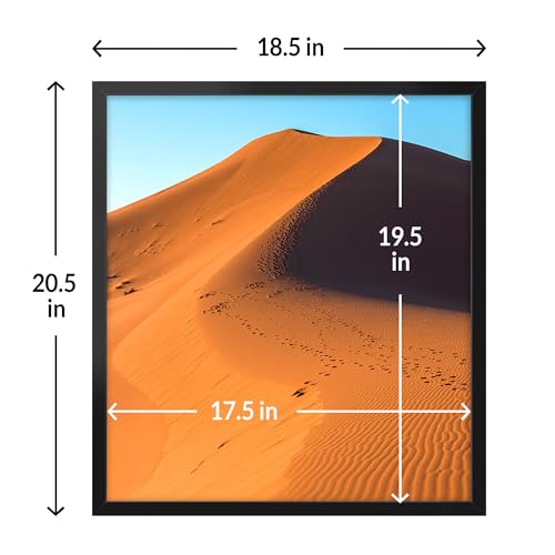 Image of LaVie Home 18x20 Picture Frame for Wall Display, 18x20 Black Picture Frame with HD Plexiglas, 18 x 20 Poster Frame 1 Pack, Display Frame for Vertical or Horizontal, Classic Collection