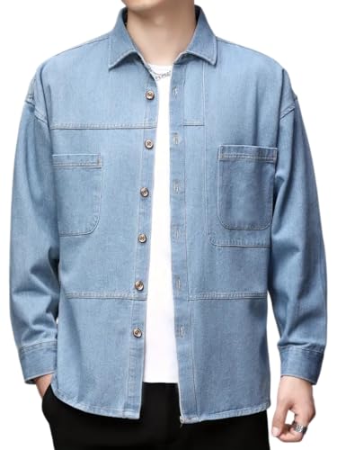GRECIILOOKS Men’s Casual Denim Shirt's | Full Sleeve Regular Fit ...
