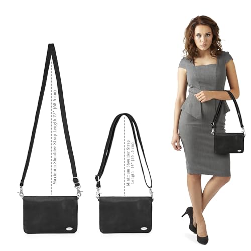 Image of Genuine Leather Crossbody Bags for Women, Premium Handmade Leather Purses - Shoulder Handbags, Adjustable Strap