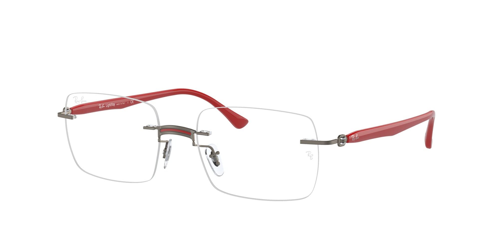 Ray-Ban Rx8767 tytanowe prostokątne oprawki do okularów korekcyjnych