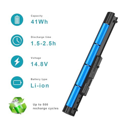 Image of ASUNCELL 776622-001 LA04 Laptop Battery Replacement for HP Pavilion 14 15 241 247 248 340 345 G1 G2 LA03DF 15-F272WM 15-F233WM 15-F211WM 752237-001 728460-001 4 Cells 14.8V 41Wh