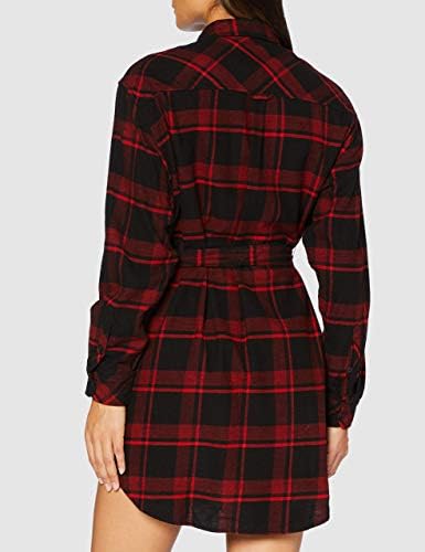 Tommy Jeans Women's TJW Flannel Shirt Dress, Deep Crimson/Black, L :  Amazon.co.uk: Clothing